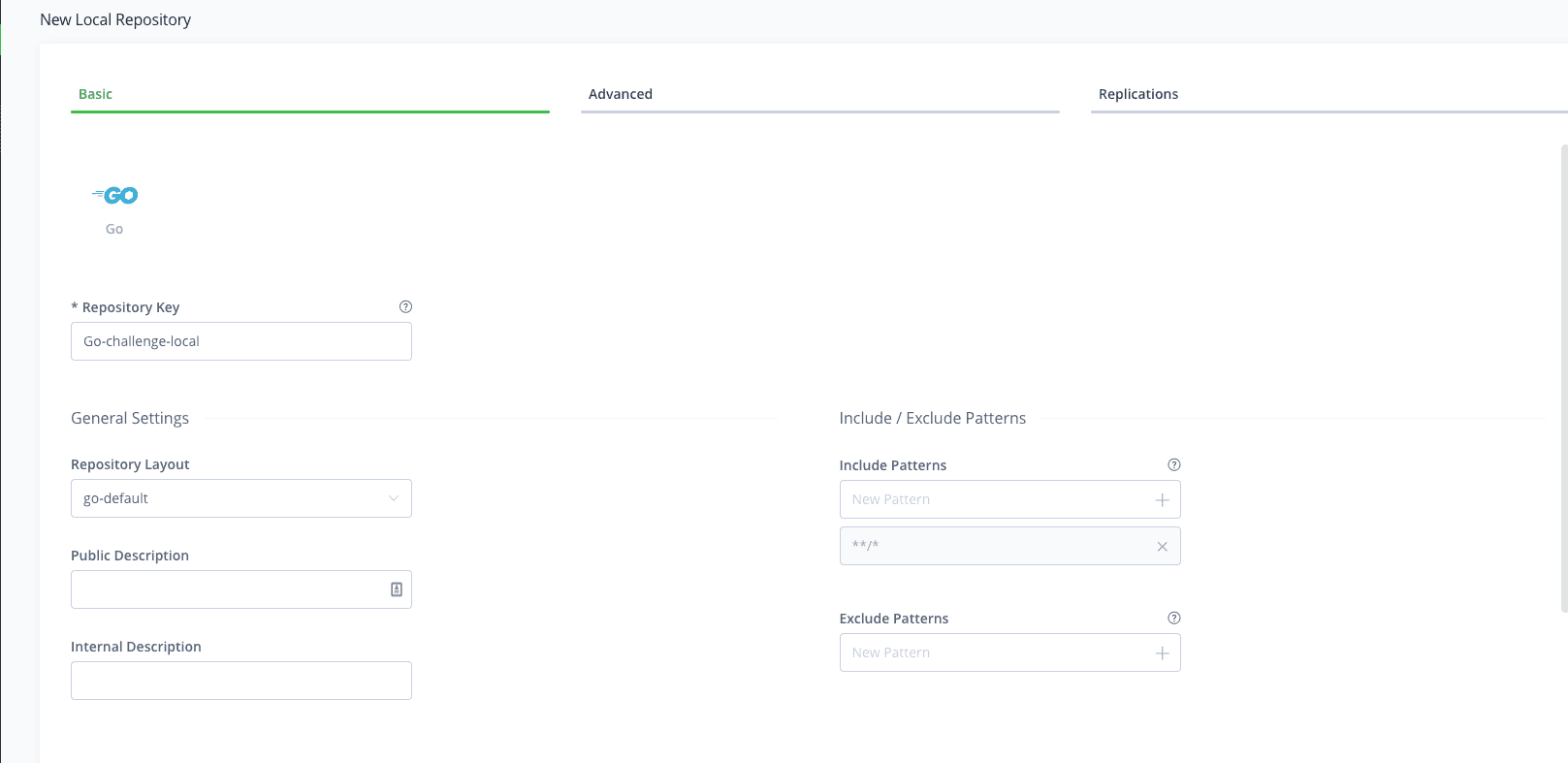 Add local Go repository